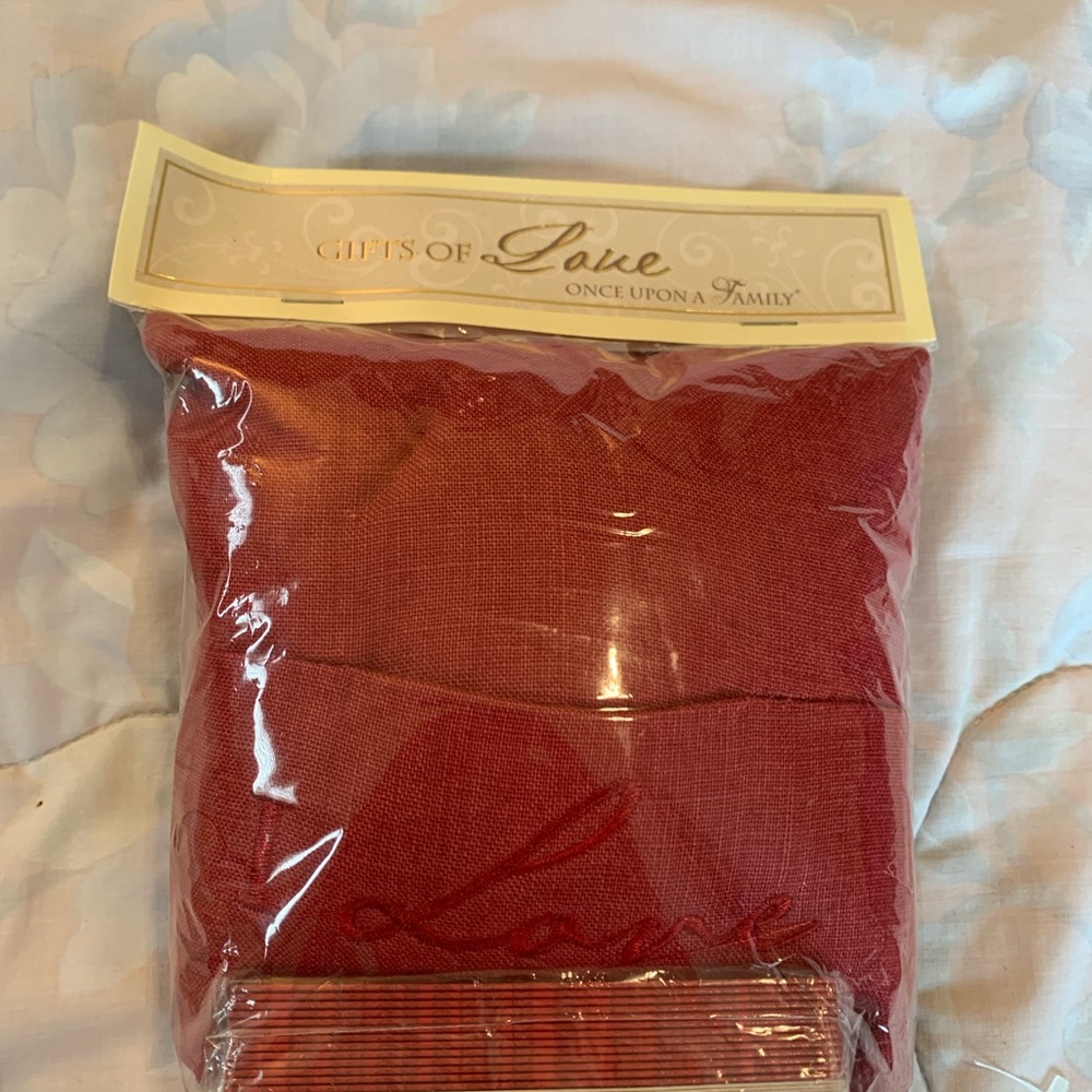 BRAND NEW “Once Upon a Family” I Love You Pillow.  Comes with sentiment cards.